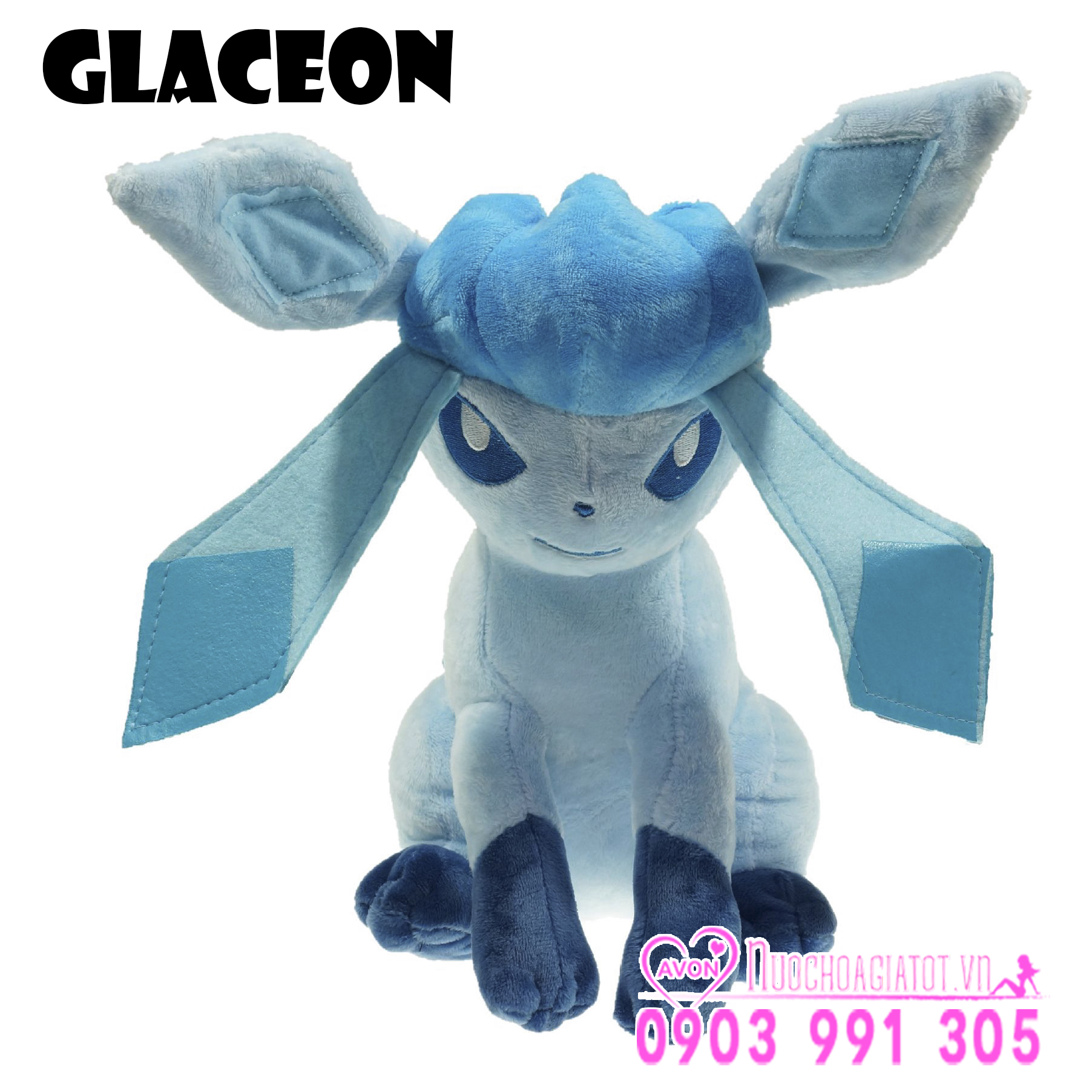 [HCM]TẶNG TÚI QUÀ - GẤU BÔNG POKEMON GO EEVEE GLACEON GLACIA HỆ BĂNG MÀU XANH DƯƠNG 20CM