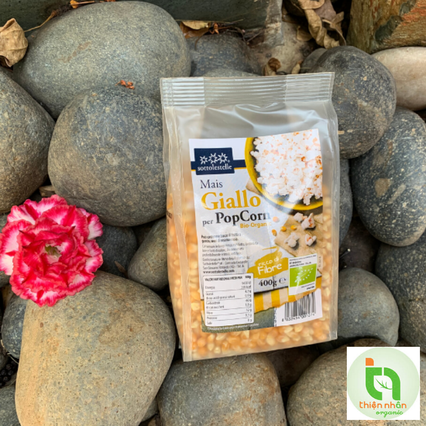 Hạt bỏng ngô vàng hữu cơ Sottolestelle 400g – Mais Giallo per Pop Corn