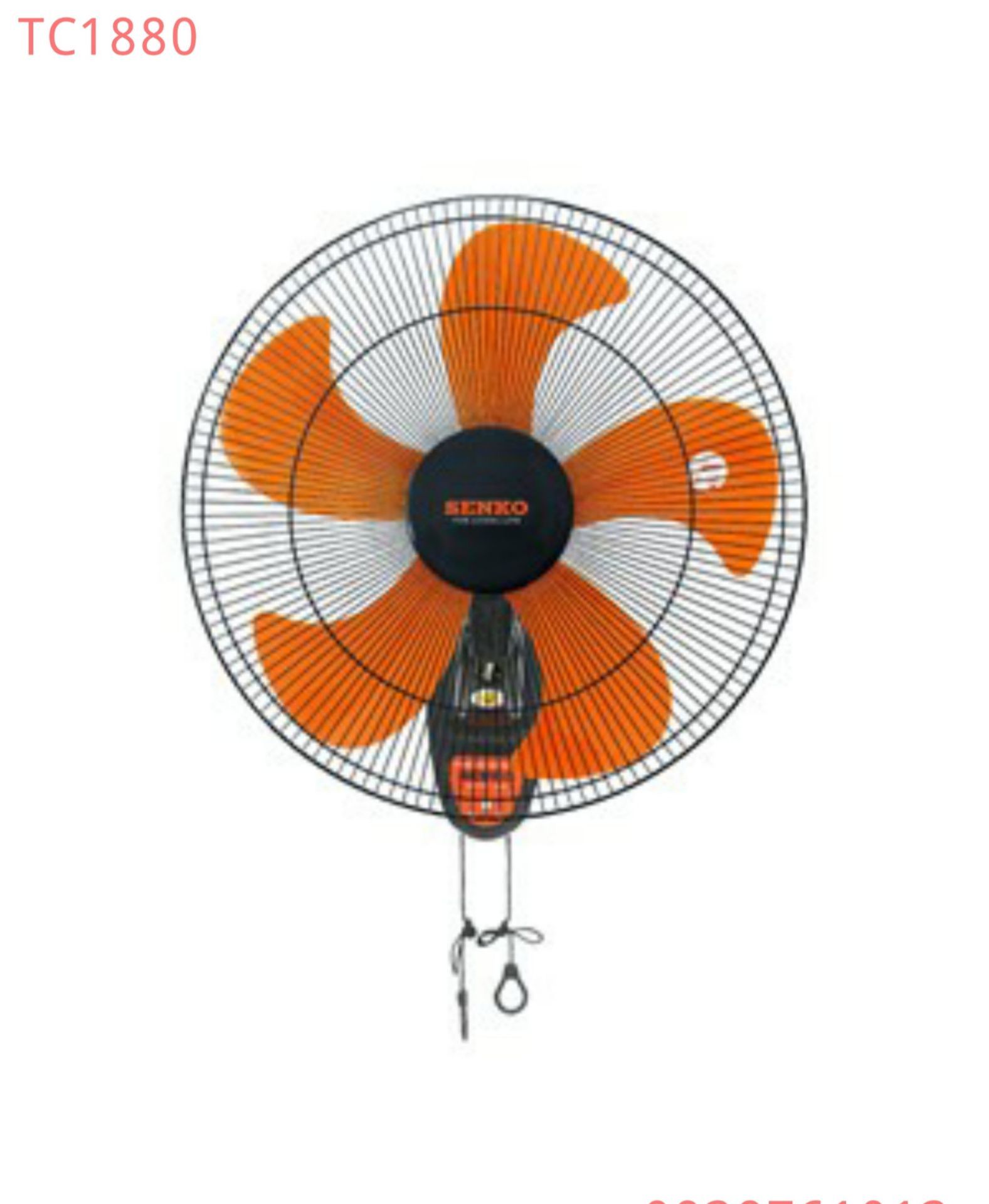 Quạt treo tường 2 dây cn senko tc1880 - bh 24 tháng chính hãng