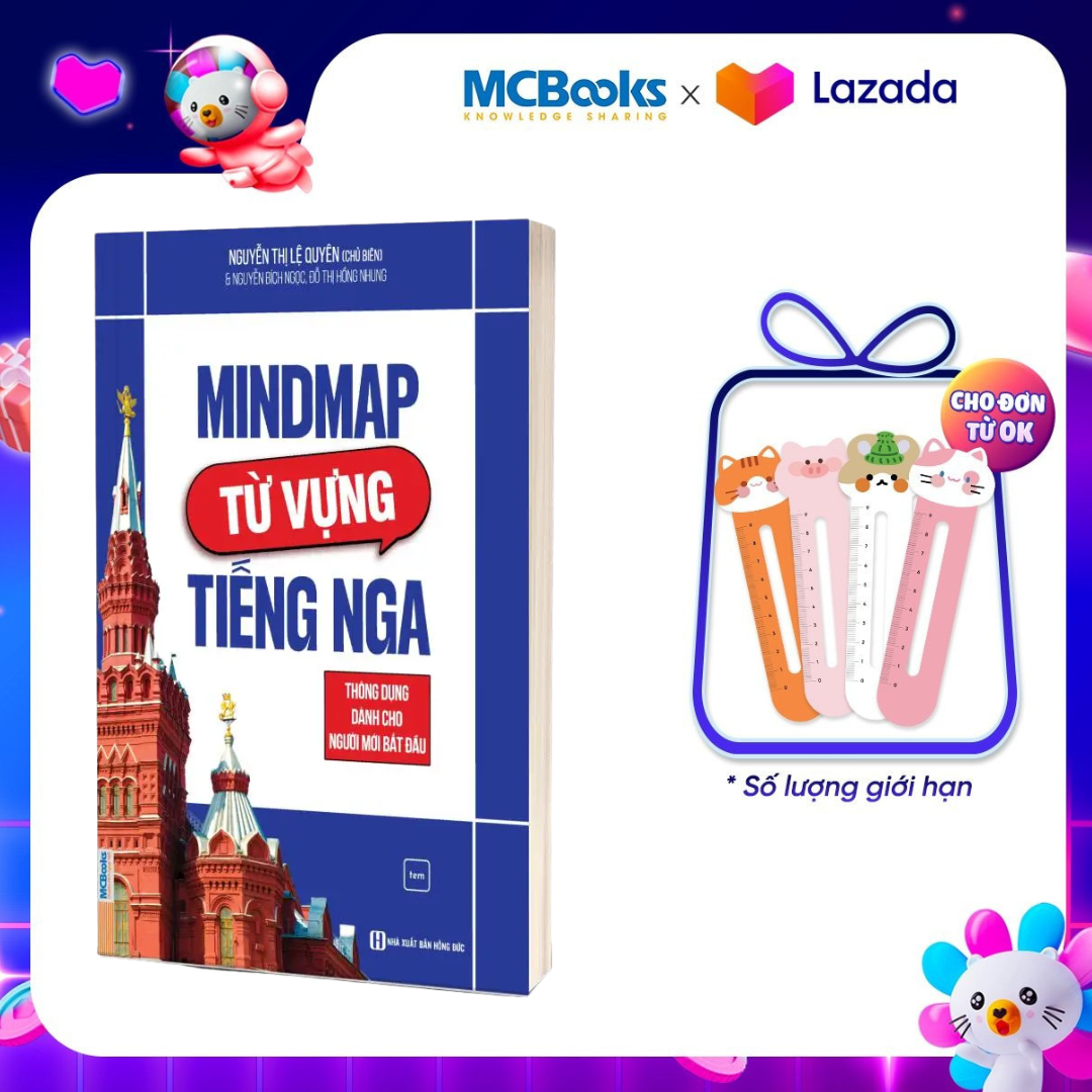 Sách - Mindmap Từ Vựng Tiếng Nga Thông Dụng Dành Cho Người Mới Bắt Đầu