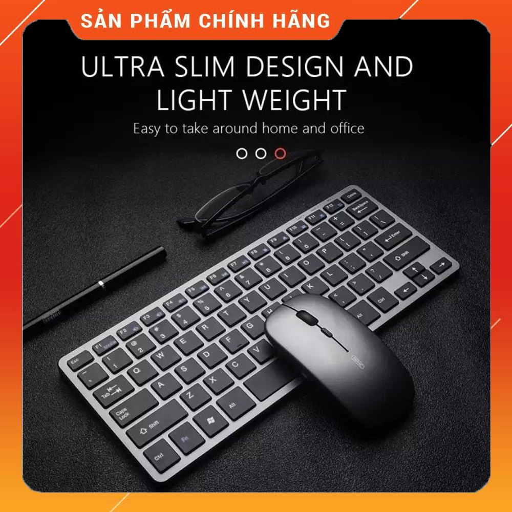 Bàn Phím Bluetooth không dây Mini Cho máy tính, điện thoại V780 10 inch/ chuột không dây trọng lượng nhẹ nhiều màu sắc tùy chọn