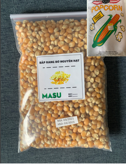 Ngô Nổ, Bắp Nổ, Bắp Mỹ Nguyên Hạt Làm Bắp Ràng Bơ Tại Nhà - 500g