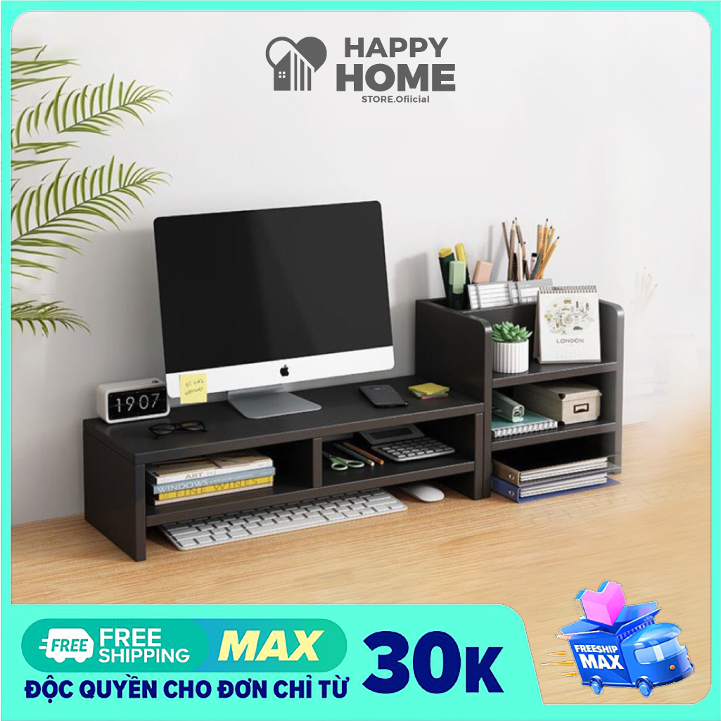 Kệ để màn hình máy tính để bàn trơn lắp ghép siêu xinh - để bàn đa năng gs