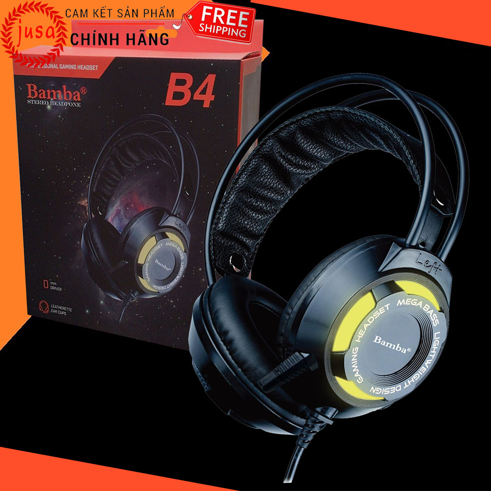 [HCM][SIÊU HOT] TAI NGHE BAMBA B4 ( CHUYÊN GAME) LED HEADPHONE CHỤP TAI CAO CẤP MẪU CỰC ĐẸP CHẤT LƯỢNG - Chỉ Có Tại Jusa