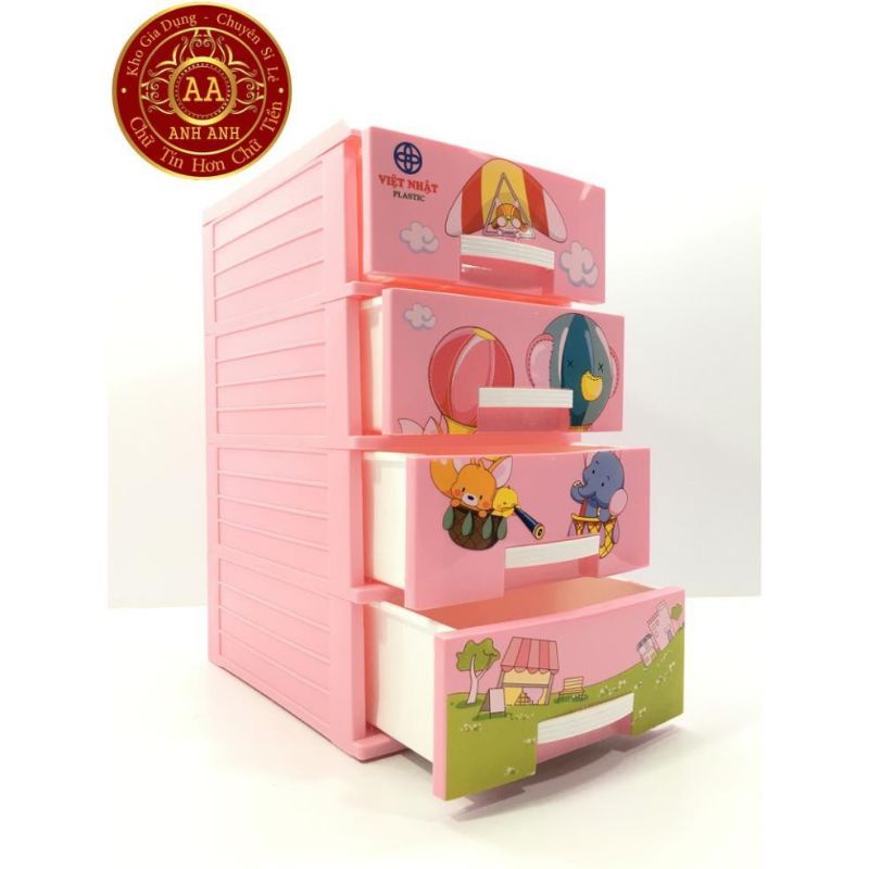 Tủ nhựa kitty, tủ đựng đồ Việt Nhật 3 tầng, 4 tầng xịn đẹp