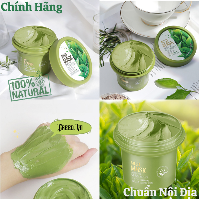 [Chính Hãng Nội Địa] Mặt Nạ Bùn Trà Xanh Làm Sạch Mụn Đầu Đen Kiềm Dầu Làm Sáng Da Fenyi 100g