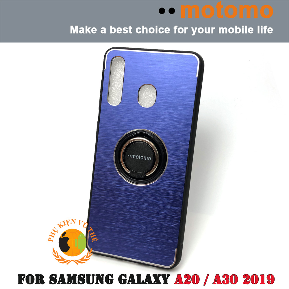 Ốp Lưng Samsung Galaxy A20 / A30 2019 Chống Sốc Motomo Có Nhẫn Dựng Điện Thoại