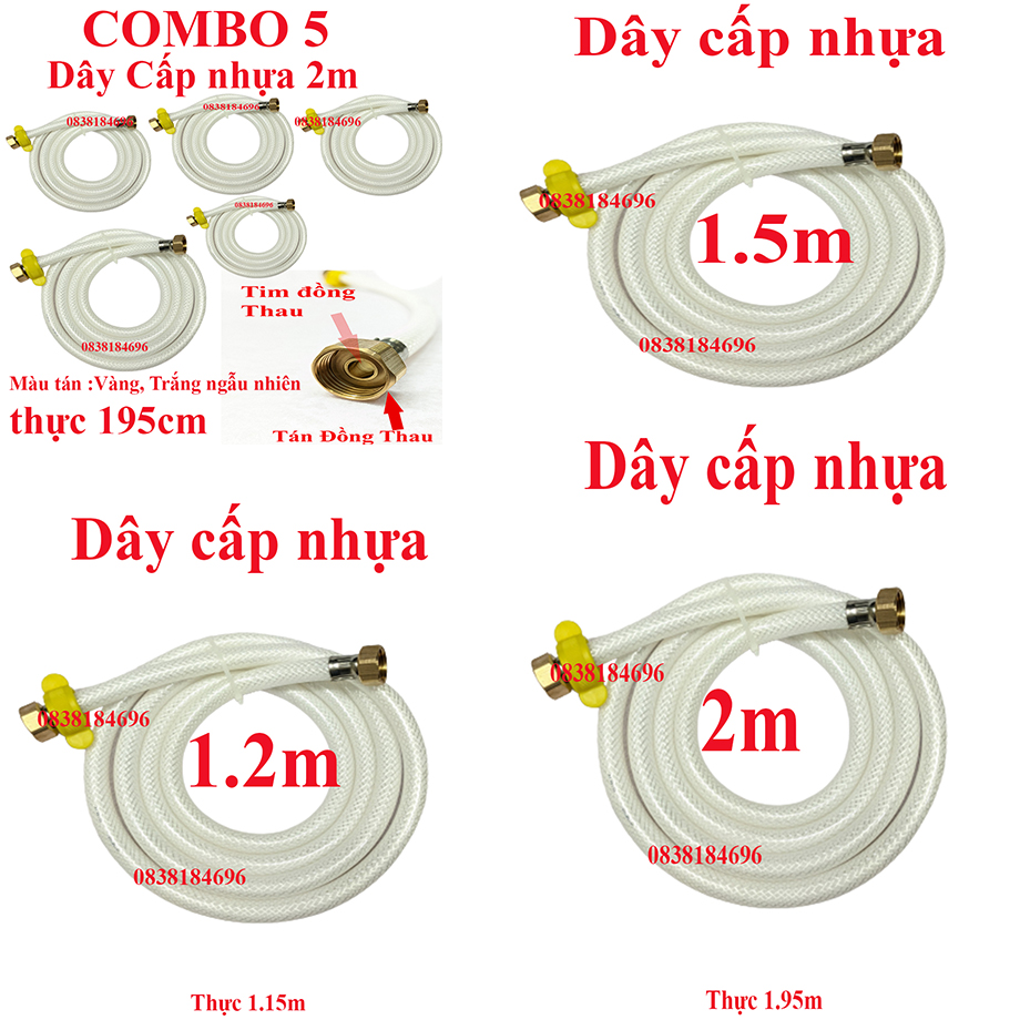 Dây cấp vòi nước 2m dây cấp nước nhựa có tai vặn Roto dài 2m Dây cấp nước 2 đầu Tán Ốc dài 2mDây Cấp Nước Vòi Chén Vòi Lavabo Lạnh Bồn Cầu Dây Xịt Dây Sen Bằng Nhựa , Dây cấp 80, Dây cấp 60, Dây cấp 40,50 chọn theo ảnh và số