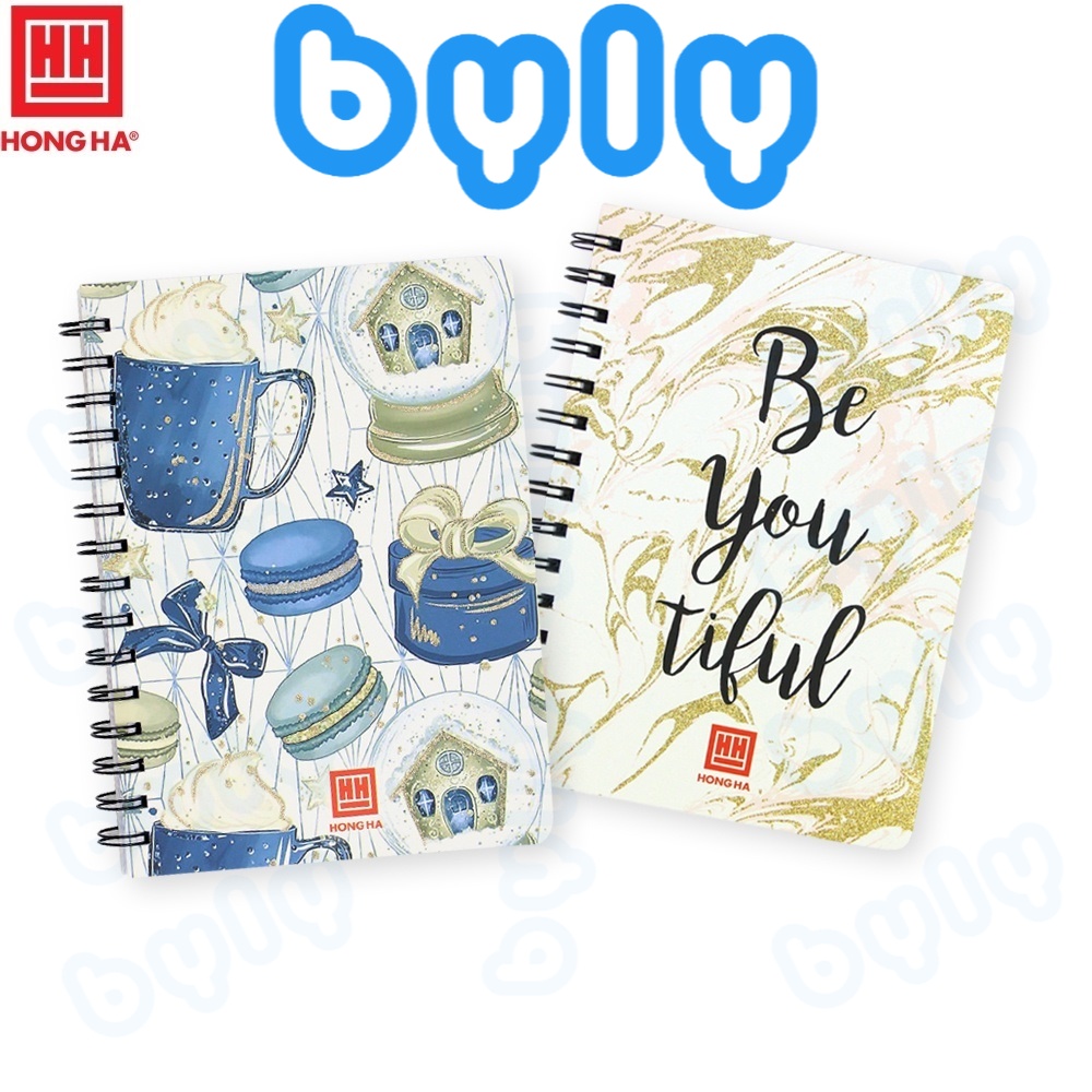 Ship hỏa tốc- Sổ lò xo A5 200 trang Hồng Hà bìa Glitter hiệu ứng lấp lánh nổi bật dưới ánh sáng 4159 - ByLy Store