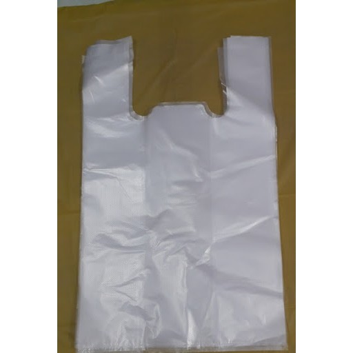 1kg túi nilon trắng trơn- túi bóng trắng trơn 2 quai