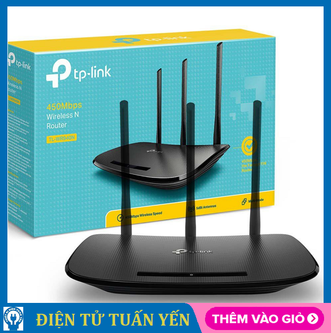 Bộ phát wifi tp link tl-wr940n tốc độ 450mbps, độ tải nhanh chóng - hàng chính hãng