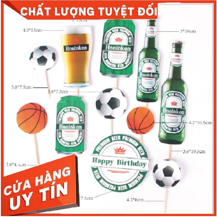Topper Que Cắm Giấy trang trí bánh kem - Phụ kiện trang trí bánh kem - Đồ trang trí bánh kem