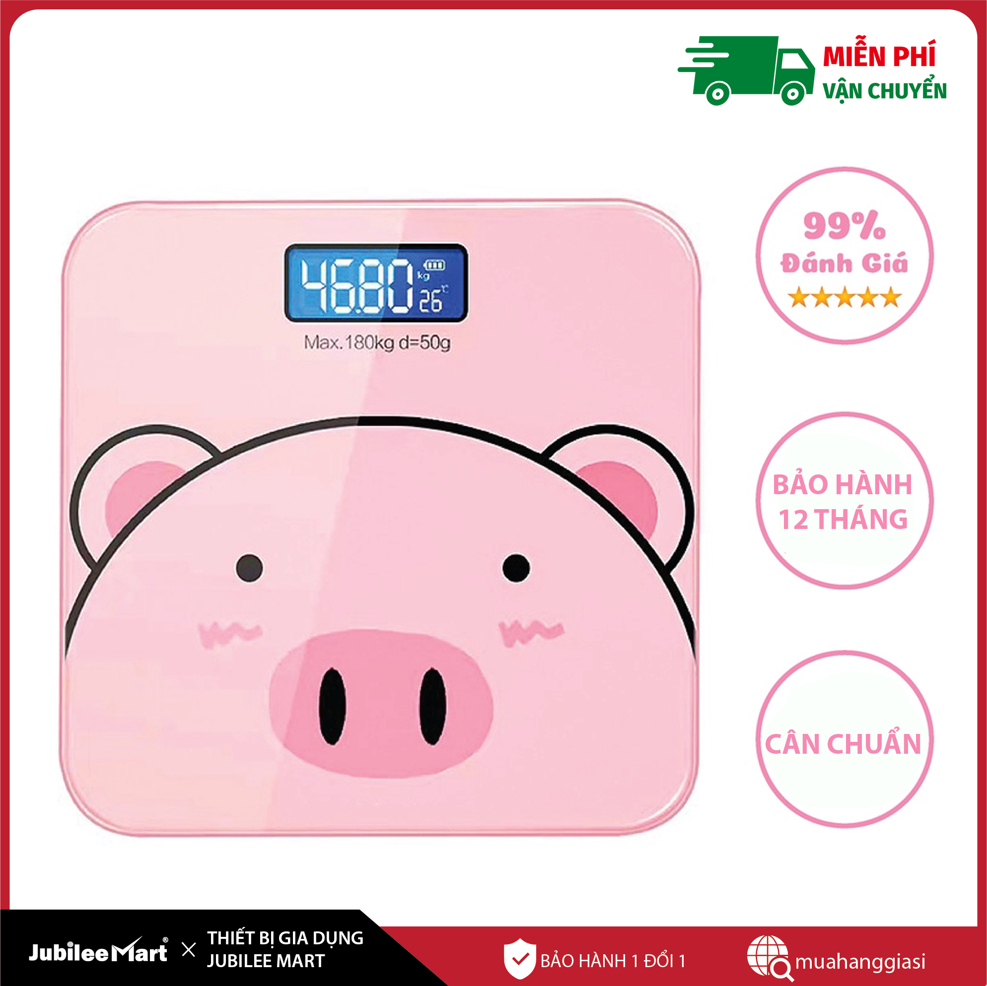 [ SIÊU SALE] [HÀNG TỐT] Cân điện tử gia đình - Cân điện tử sử dụng pin - Bền tốt, độ chính xác cao