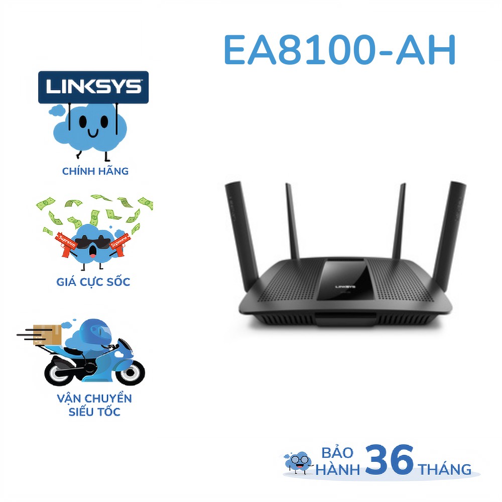 Bộ phát wifi LINKSYS EA8100 chuẩn AC tốc độ 2600MBPS MU-MIMO Gigabit Router