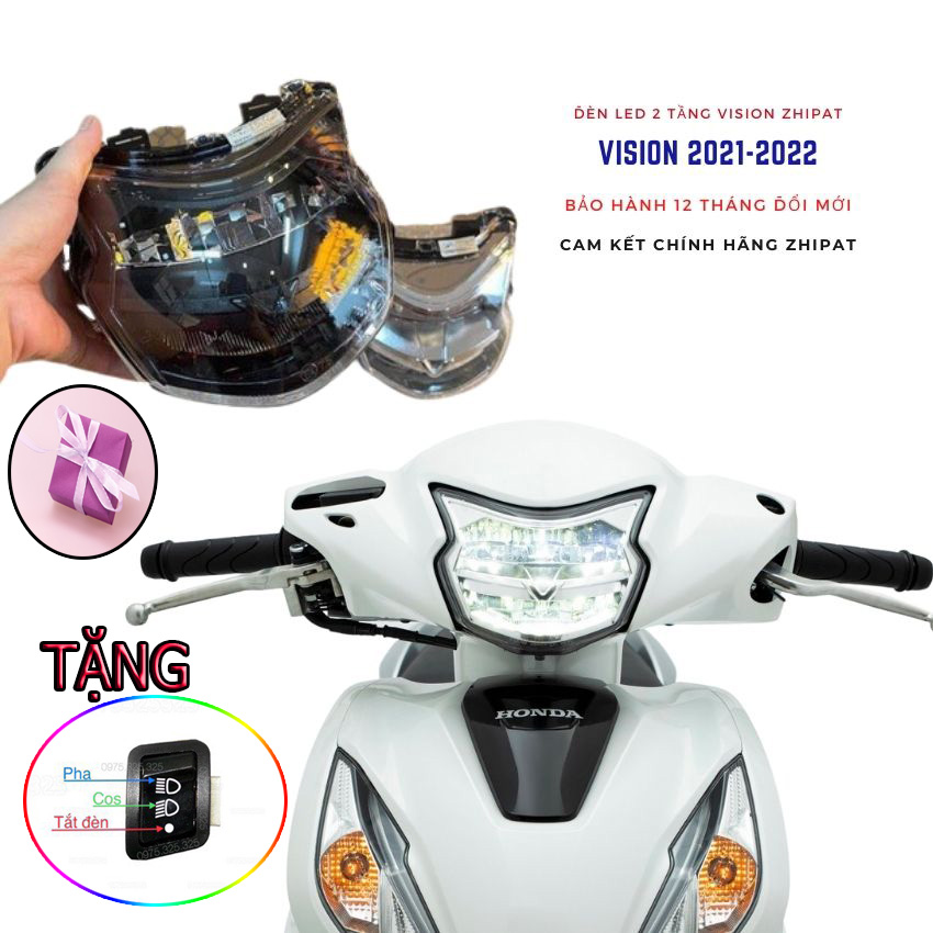 Đèn Led 2 Tầng Vision 2021 Chính Hãng Zhipat, Zhipat Vision 2021, Led 2 Tầng Vision 2021 Tặng Công Tắc Tắt Mở Đèn Vision 2021, Bảo Hành Chính Hãng 1 Năm Đổi Mới, hàng zhipat