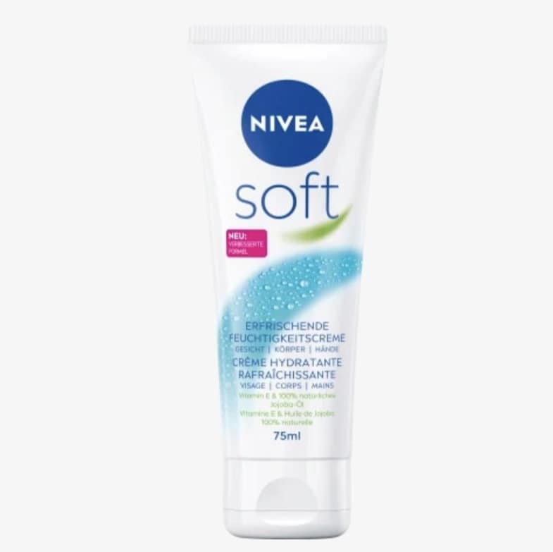 Kem dưỡng ẩm Nivea Soft tuýp 75ml xách tay Đức