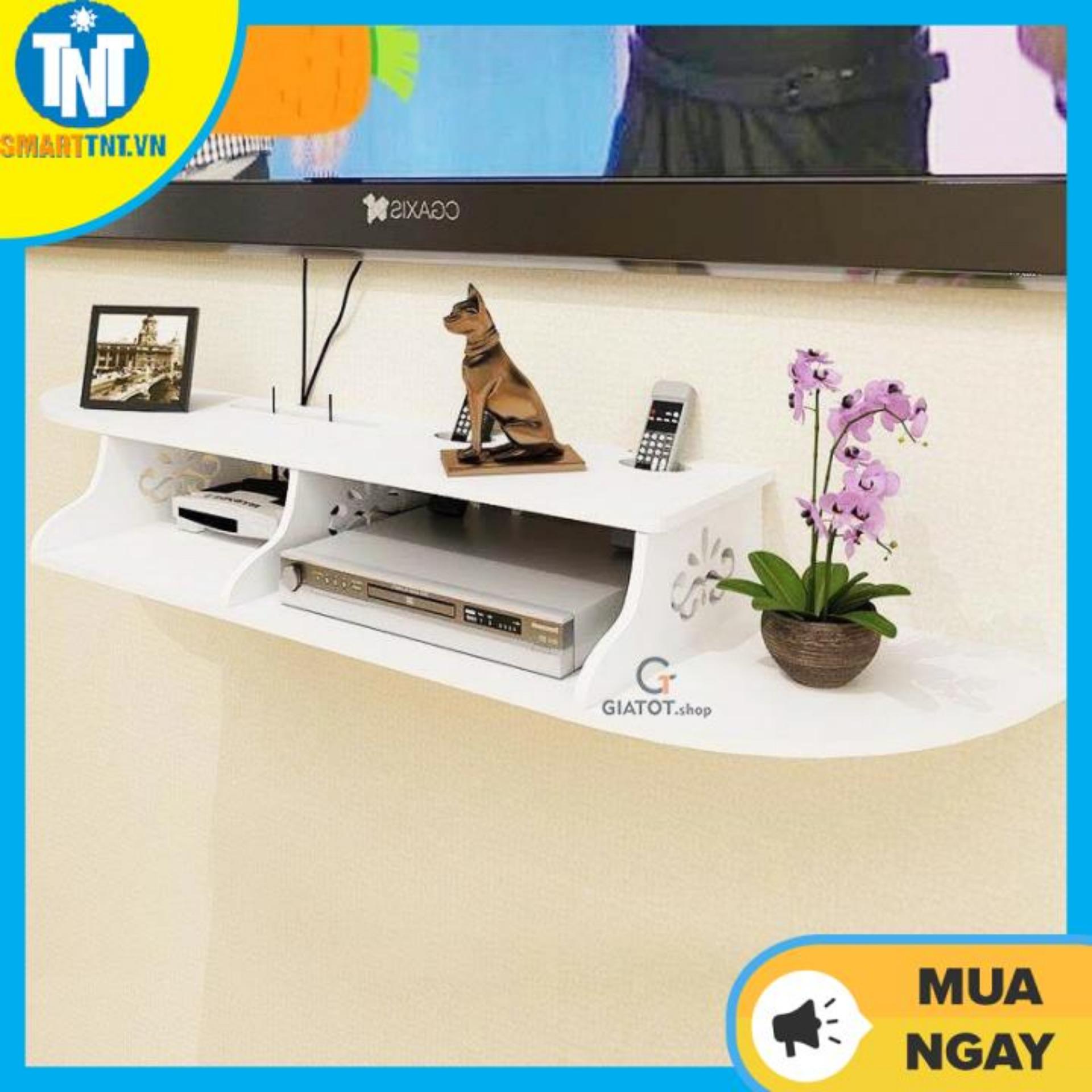 Kệ gỗ treo tường - Kệ treo đầu thu - Kệ gỗ đa năng - Kệ gỗ PVC loại to KDT-BIG-01