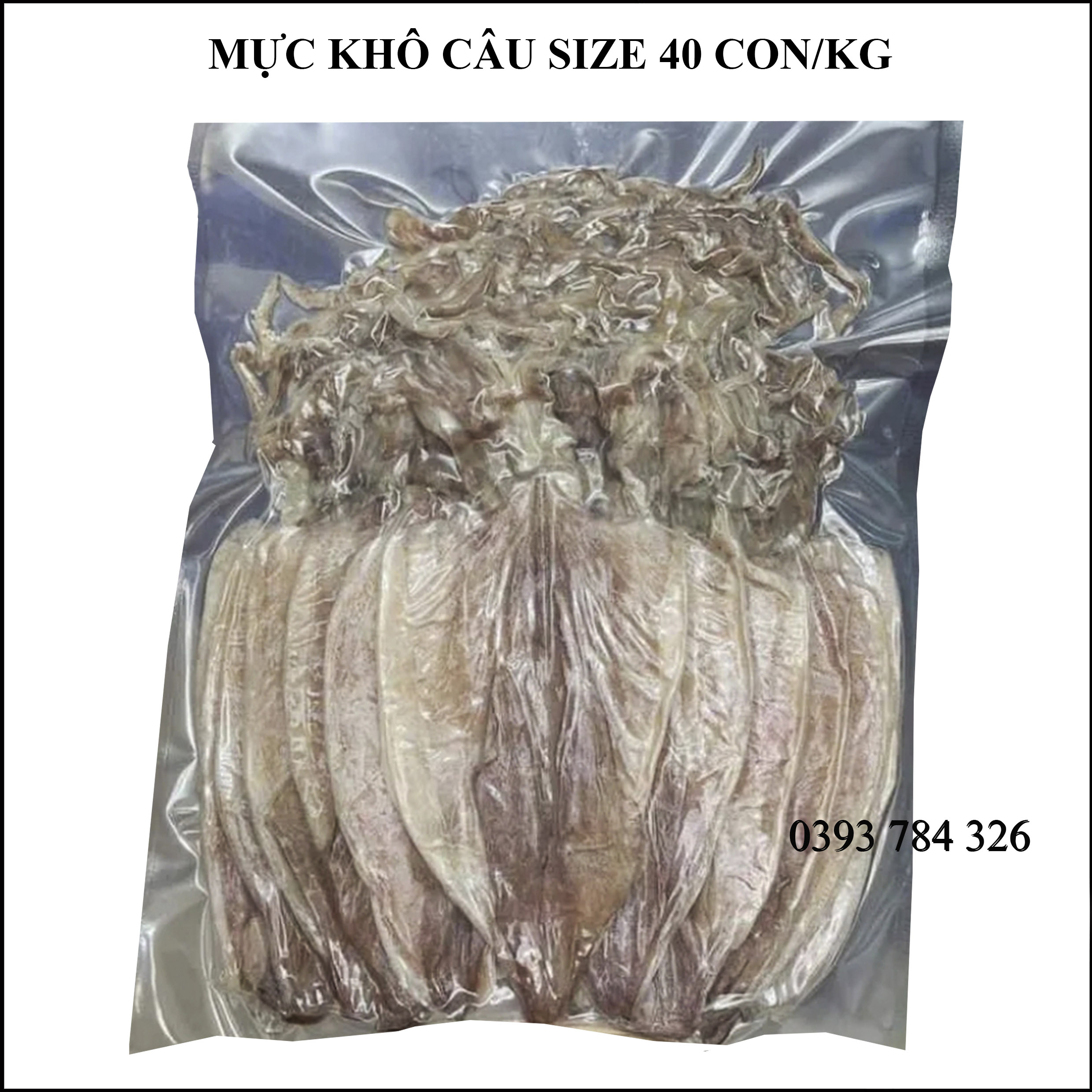 [HCM]500GR Mực Khô Câu Loại Ngon Thịt Dày Thơm Size 40 Con/Kg Hút Chân Không