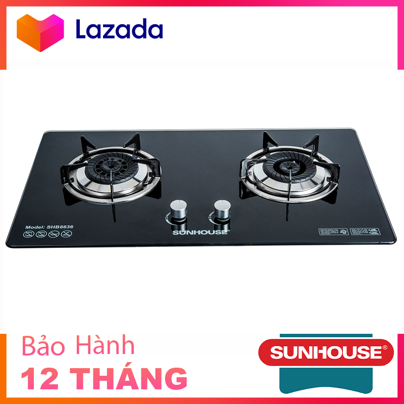 [Sunhouse Chính Hãng]🔥🔥Bếp gas âm kính Sunhouse SHB6636🔥🔥 - Bảo Hành Chính Hãng Toàn Quốc 24 Tháng
