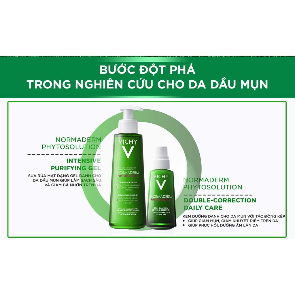 Vichy - Kem Dưỡng Dạng Gel Sữa Dành Cho Da Mụn Với Tác Động Kép Normaderm Phytosolution minisize 3ml