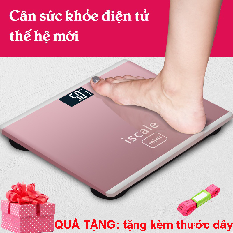 Cân sức khỏe điện tử cao cấp Icase siêu bền tặng kèm thước dây