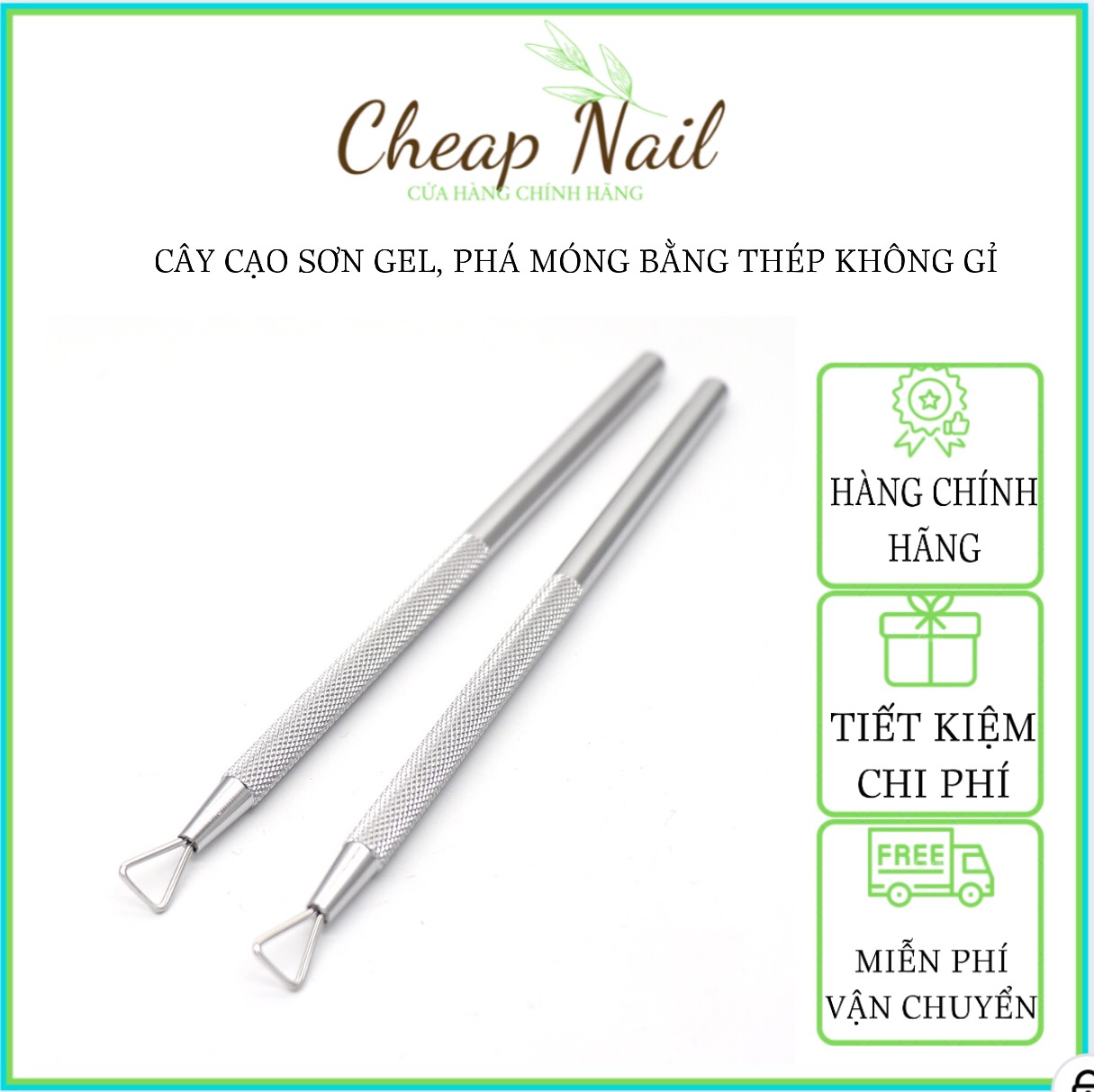 Cây cạo sơn gel , làm sạch móng, phá móng inox