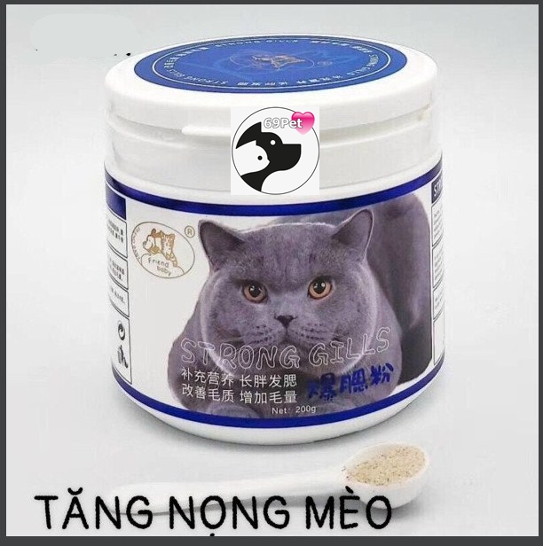 Bột tăng nọng- cải thiện phom mặt và vóc dáng cho Mèo. Hủ 200g