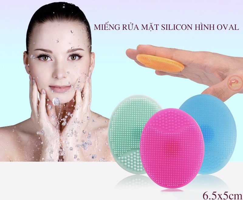 MIẾNG RỬA MẶT SILICON GAI MỀM CAO CẤP tẩy tế bào chết sạch mụn đầu đen Silicon Cleansing