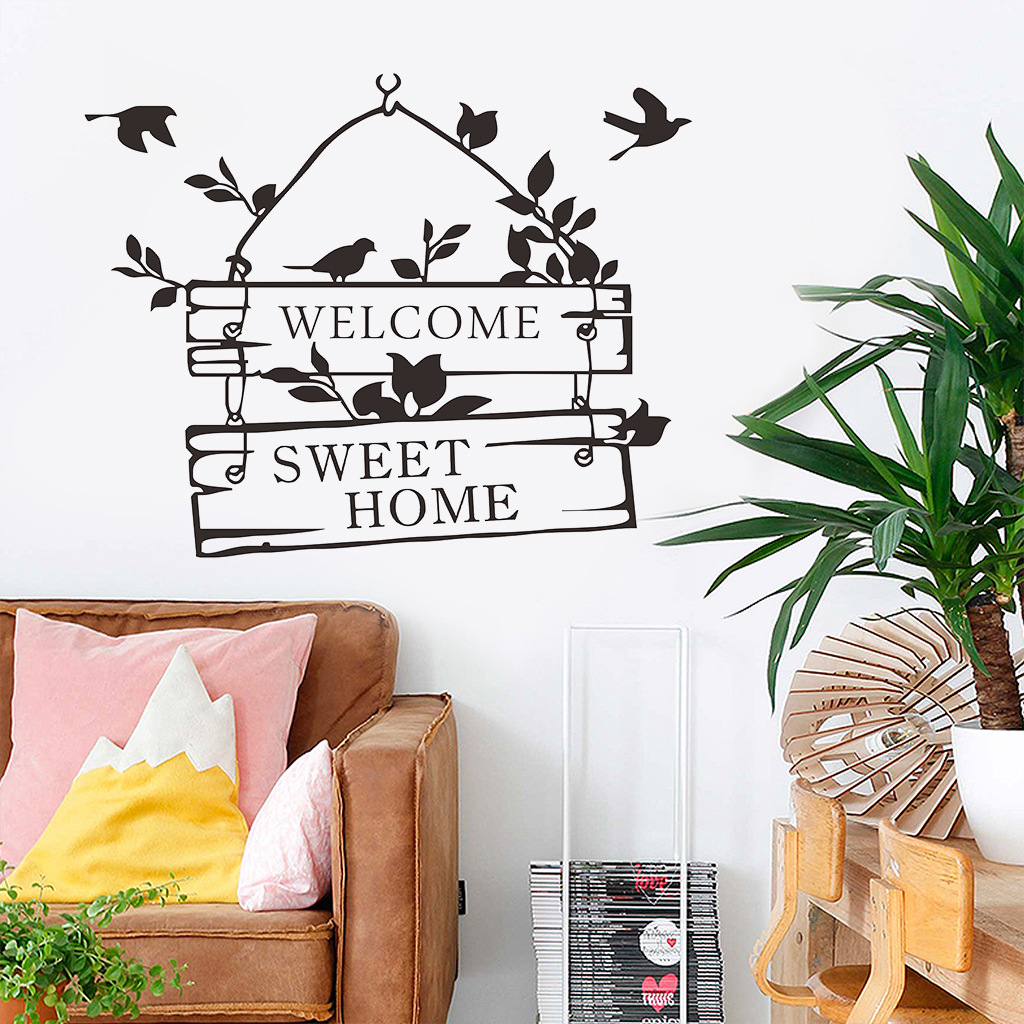 Decal Dán Tường Trang Trí Nhà Cửa Bảng Chào "Welcome Sweet Home" AmyShop