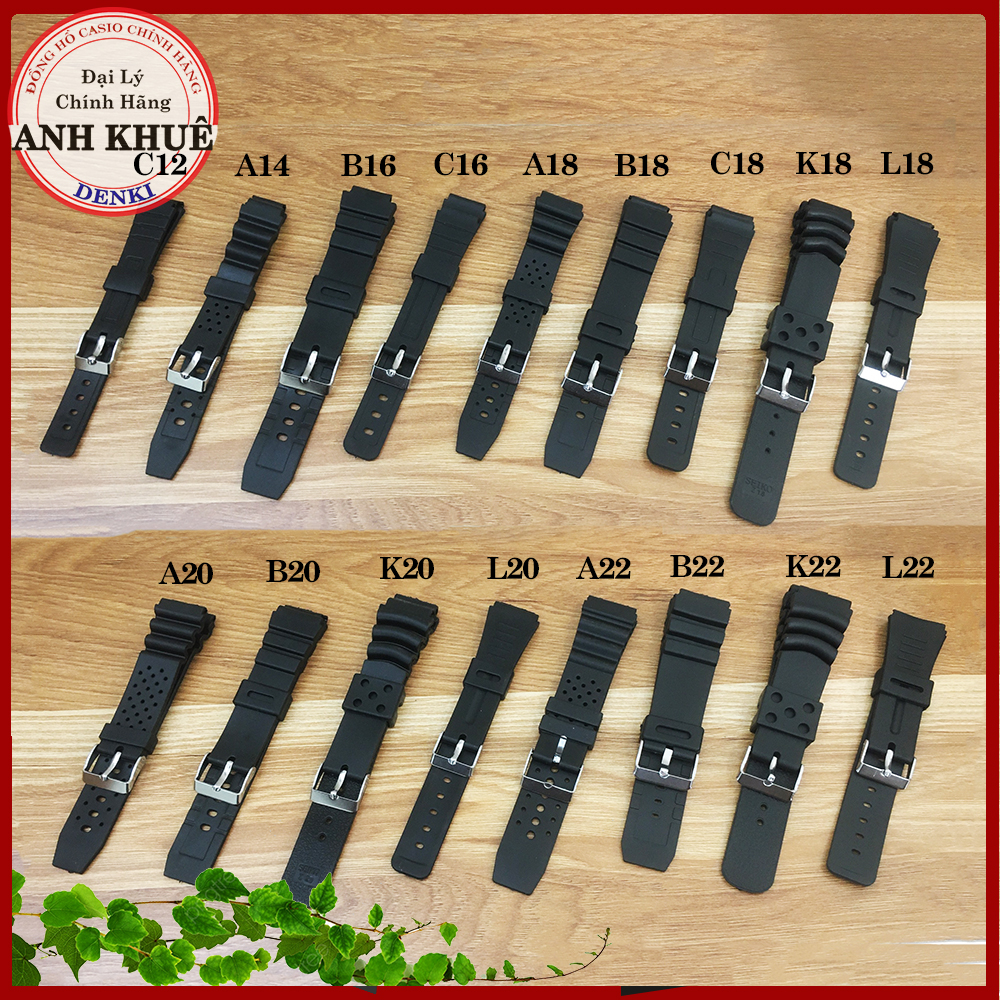 Dây đeo silicon thay thế cho dây đồng hồ Casio chống nước F94 F91 F200 F201 MW240 LA670 LA680 A158,... đa dạng mẫu mã