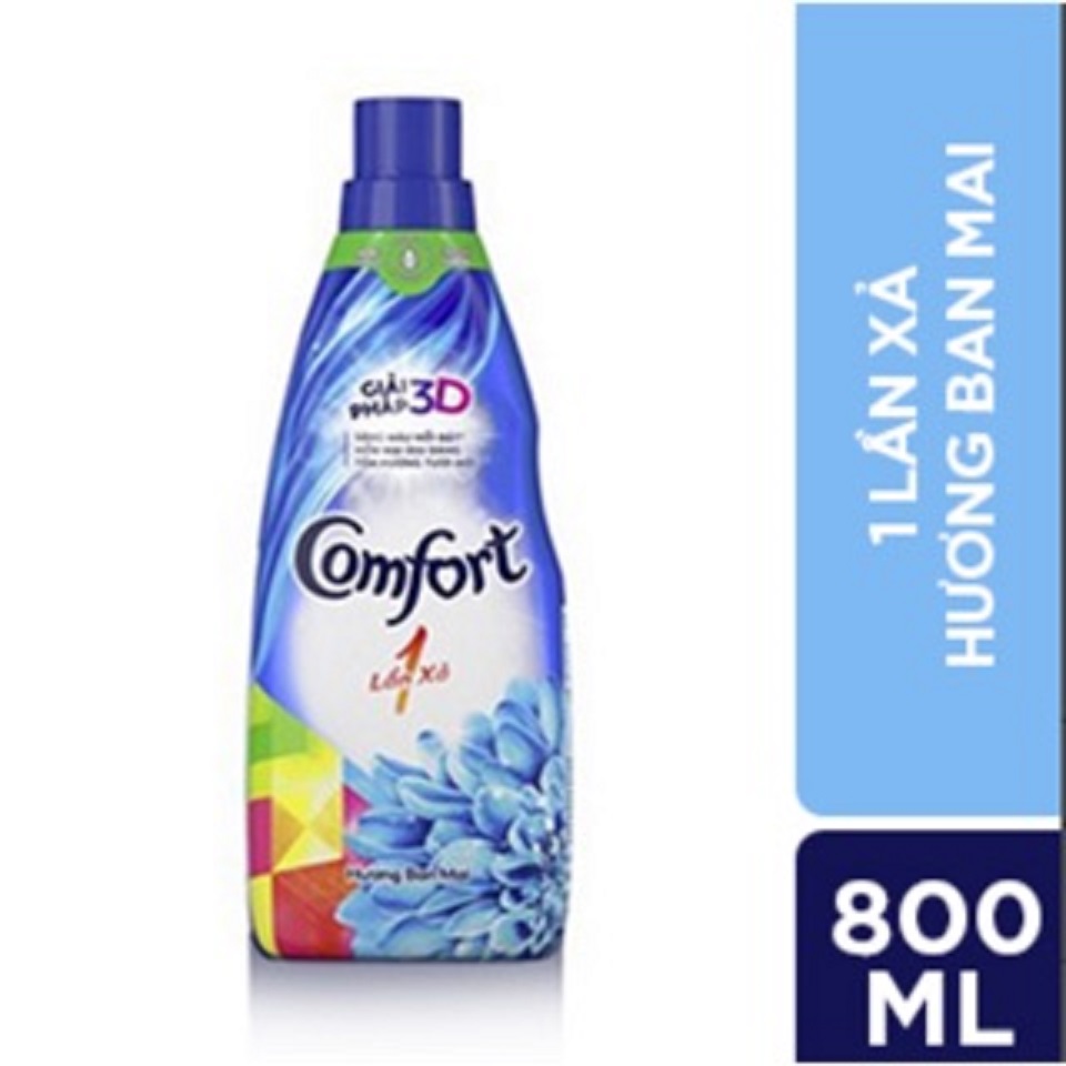 Nước xả làm mềm vải Comfort Một Lần Xả Hương Ban Mai Chai 800ml