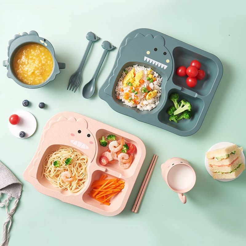 Bộ khay ăn dặm khủng long đáng yêu cho bé - Chiko Kids