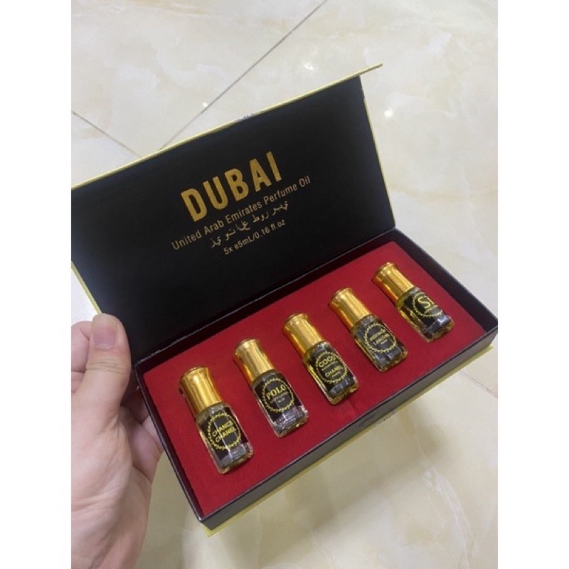 Set 5 chai dubai hộp đen
