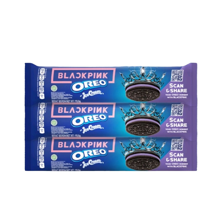 [Limited Edition] Bánh quy OREO BLACKPINK vị kem lạnh việt quất 119.6g