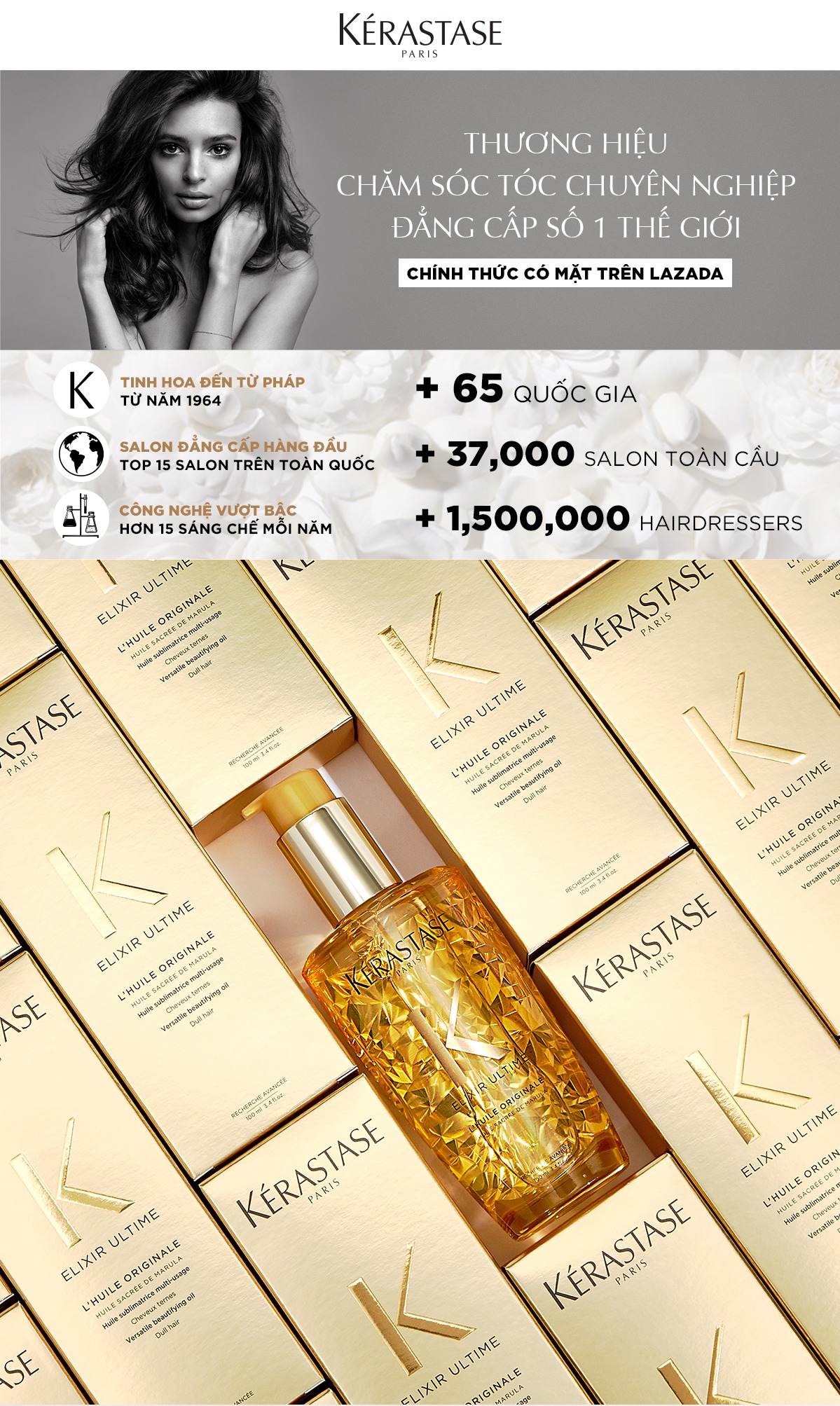 Tinh dầu dưỡng tóc chắc khỏe Kérastase Elixir Ultime 100ml