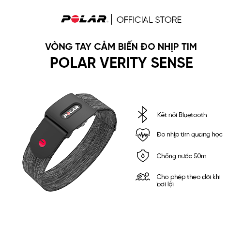 Thiết bị cảm biến đo nhịp tim Polar Verity Sense - Theo dõi tiến trình tập luyện thể thao - Bảo hành chính hãng 12 tháng