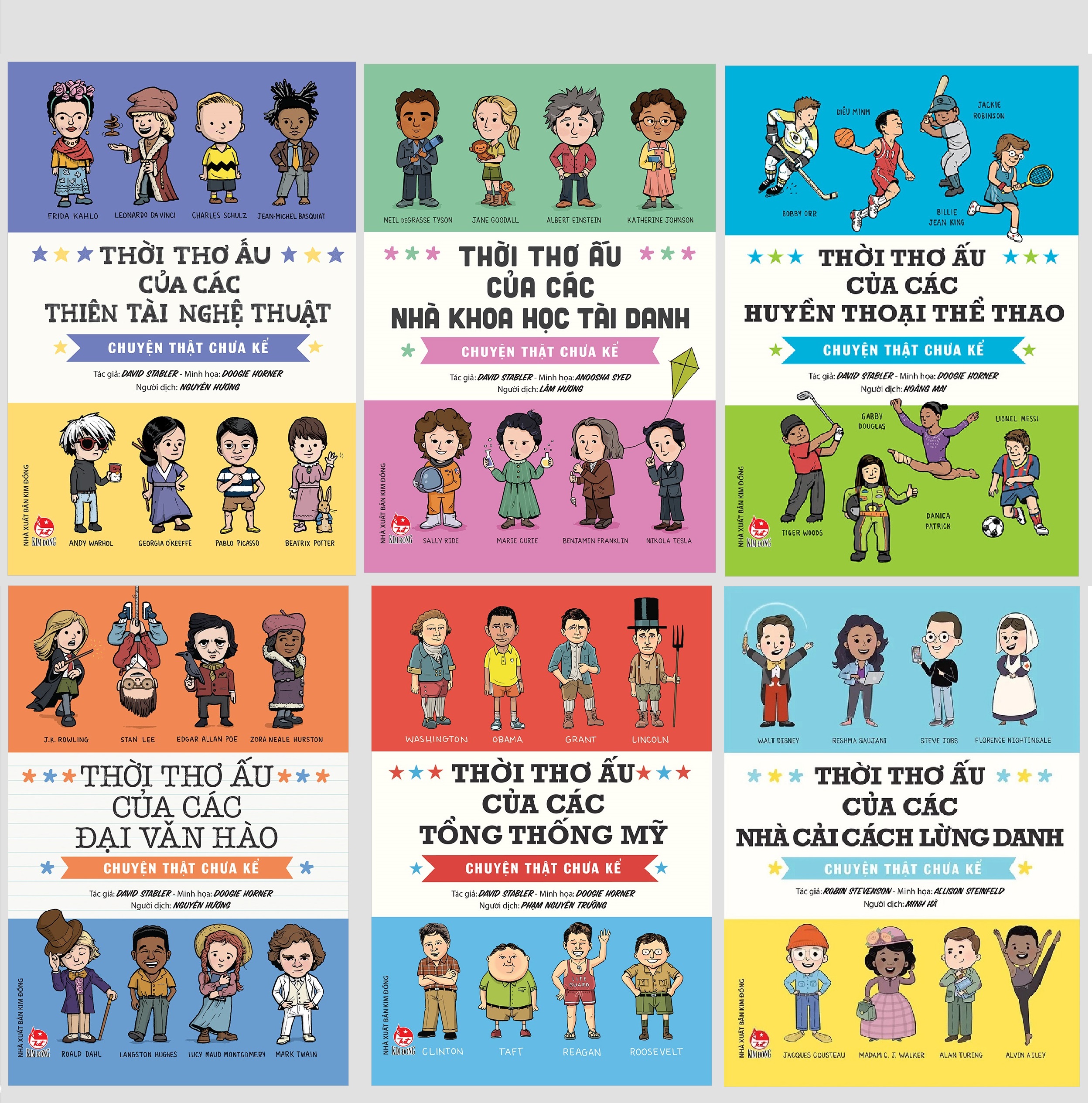 Sách - Thời Thơ Ấu Của Các .... Chuyện thật chưa kể (Bộ 6 quyển) Quyển lẻ tùy chọn