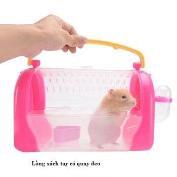 Lồng Hamster - Lồng Chuột Hamster - Lồng Nuôi Hamster - Lồng Xách Tay - Lồng Nuôi Hamster Xách Tay Có Quai Đeo
