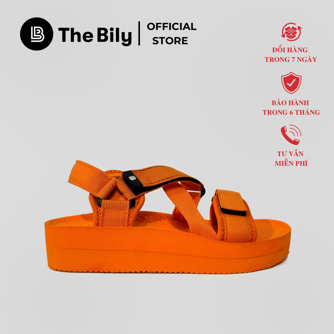 Giày Sandal Nữ The BiLy Quai Chéo Đôi Dây Dù Đế Eva Siêu Êm Nhẹ Cao 3cm