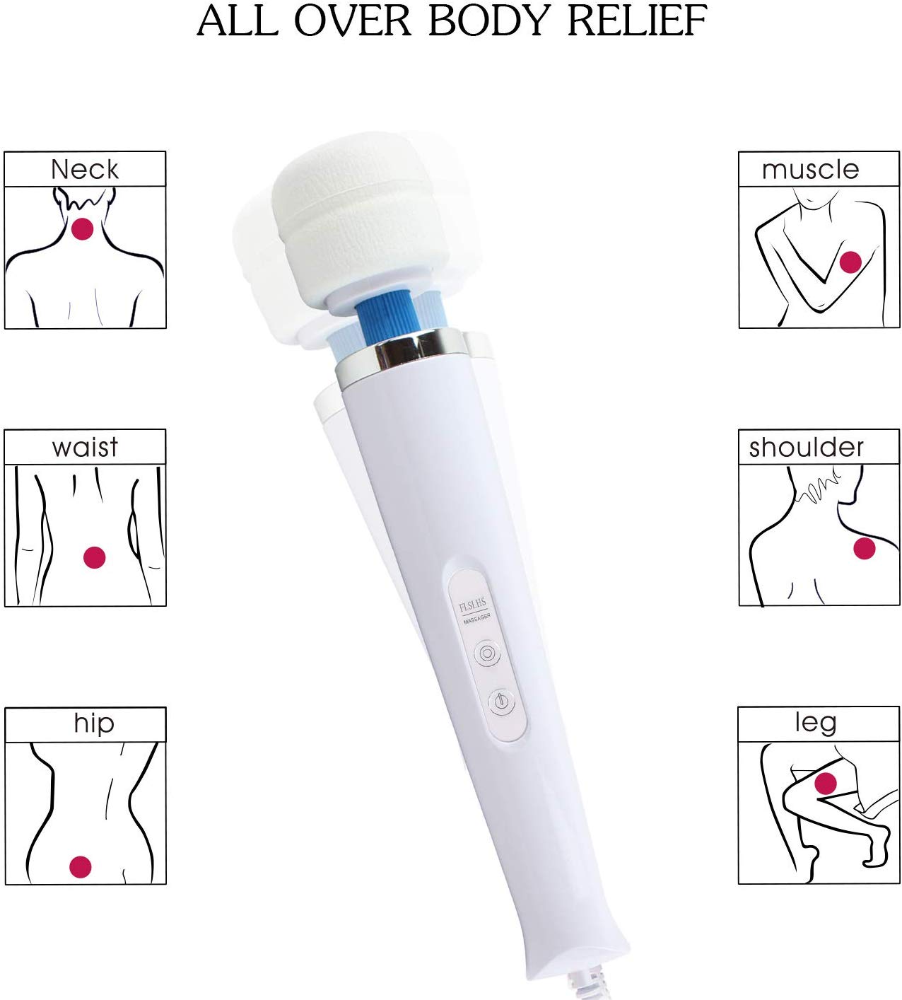 [HCM]MÁY MASSAGE ĐIỆN 10 CẤP ĐỘ ĐẦU SILICONE HV-280 [ Massage giảm Stress # Máy Massage thư giãn # Massage cầm tay # Massage bụng gáy.. ]...Bảo hành 1 đổi 1