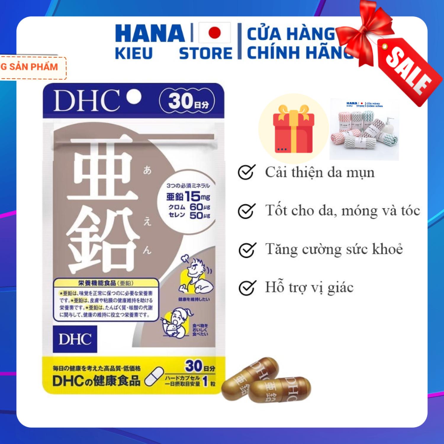 Viên uống bổ sung kẽm dhc zinc 30 ngày