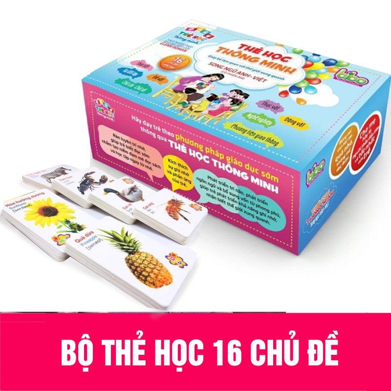 Bộ Thẻ Học Song Ngữ 16 Chủ Đề 419 Thẻ Học Cho Bé Thỏa Sức Khám Phá – bộ thẻ học ngoại ngữ cho bé – đồ chơi phát triển trí tuệ cho bẻ - thẻ học đánh vần – đồ chơi và bộ sưu tập nhân vật – bảng học chữ anh việt