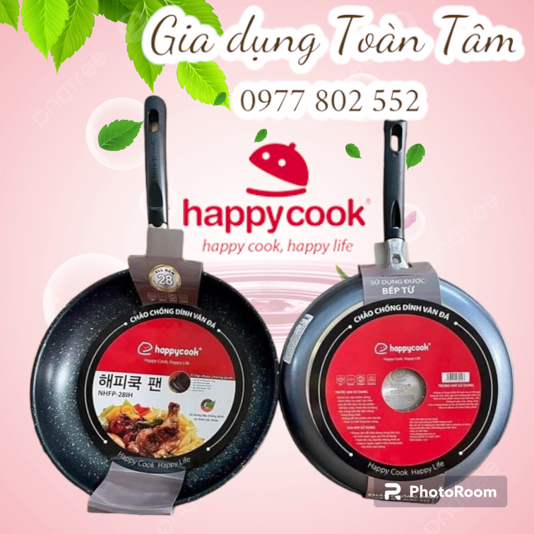 Chảo đá chống dính happy cook 24cm/26/28 cm - dòng chảo đặc biệt kỷ niệm 24 năm