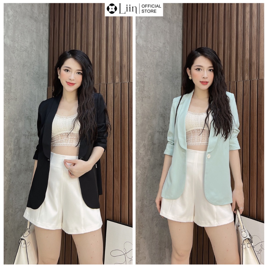 Áo Vest nữ  cao cấp thiết kế dáng suông Tay lỡ Nhún phong cách sang trọng Liin Clothing V5315