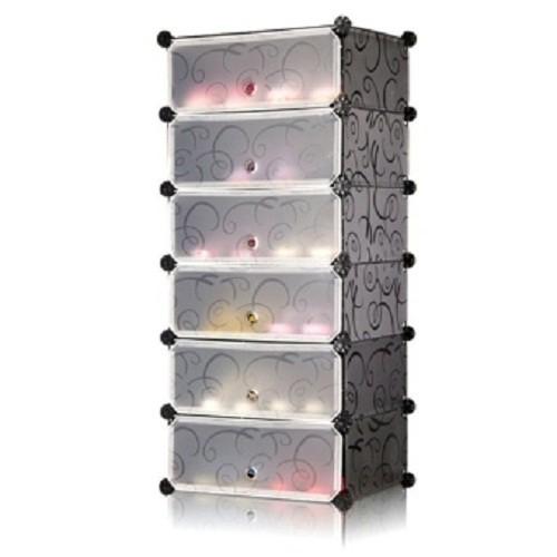 Tủ nhựa ghép - Tủ kệ giày 6 ngăn dạng dứng