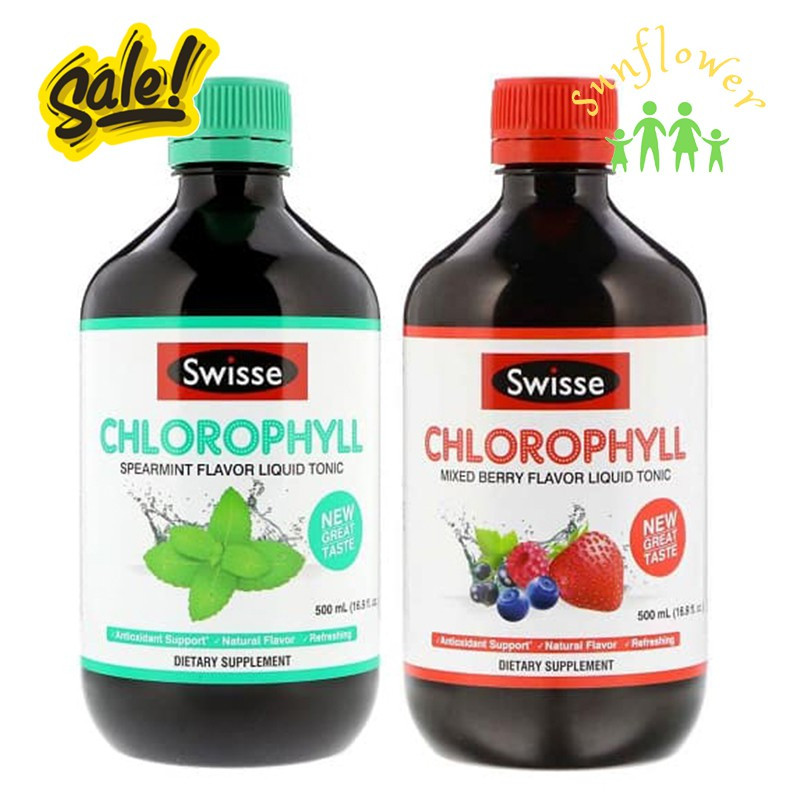 Nước diệp lục Chlorophyll Swisse vị dâu mix berry 500ml của Úc