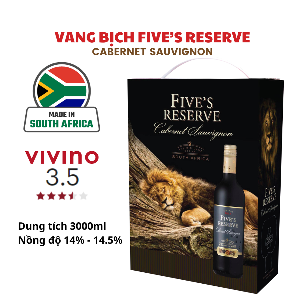Five Reserve Cabernet Sauvignon Wine - South Africa