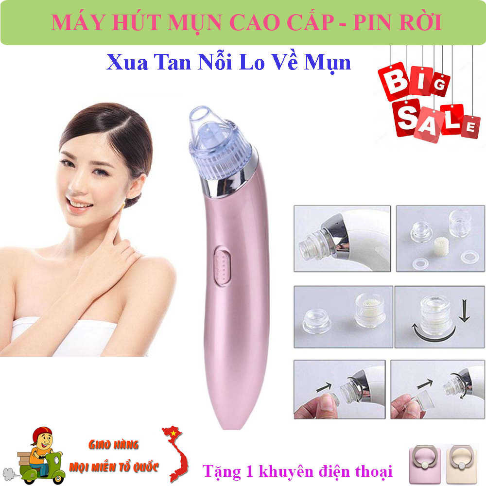 Máy Hút Mụn , Máy Hút Mụn Cao Cấp,Máy Hút Mụn Đầu Đen .Hút Sạch Bụi Bẩn, Bã Nhờn, Mụn Cám, Mụn Đầu Đen Giúp Cho Làn Da Trắng Sạch, Mịn Màng  , Tặng Kèm Khuyên Điện Thoại.