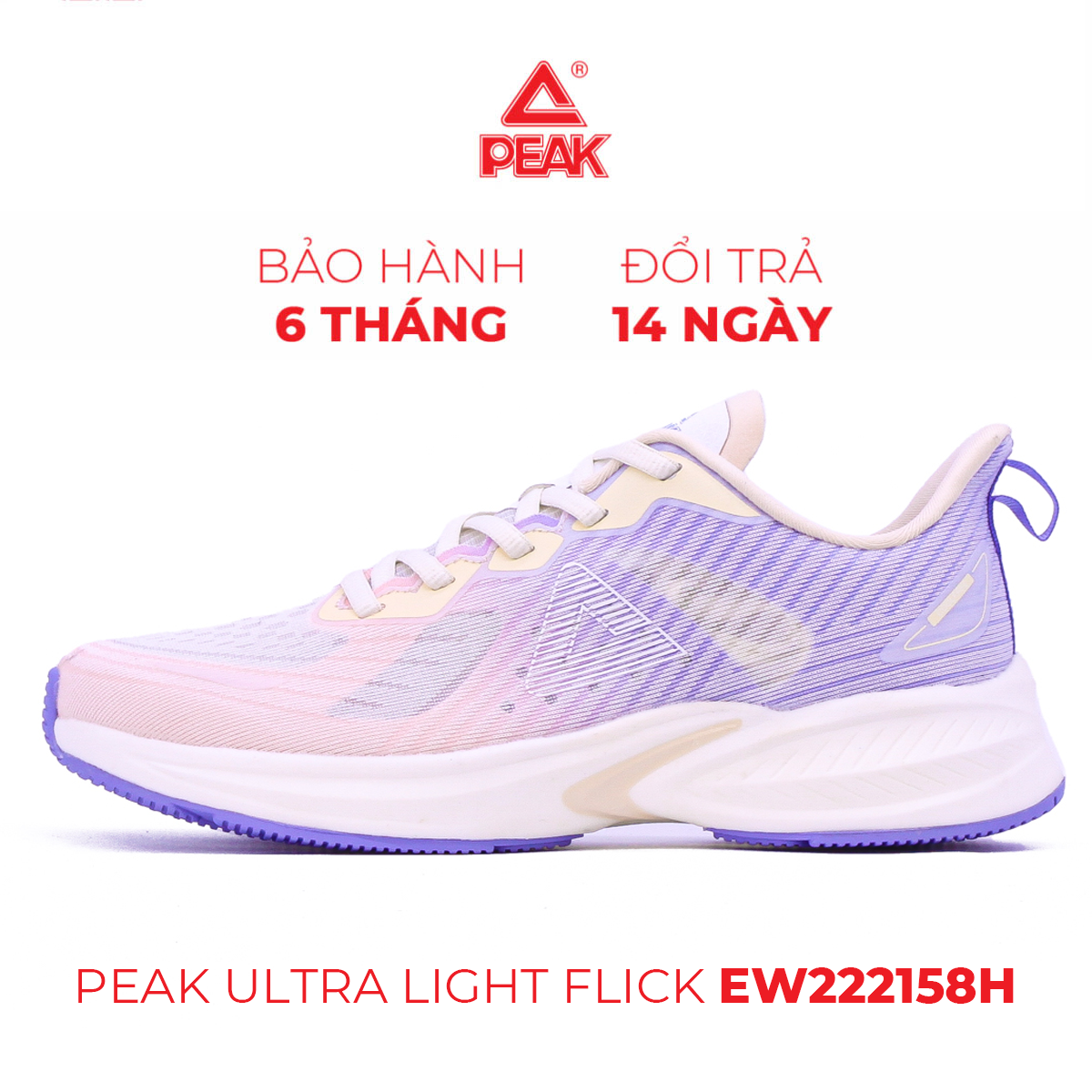 Giày chạy bộ Nam Nữ Siêu Nhẹ Chính Hãng PEAK Flick EW222158H