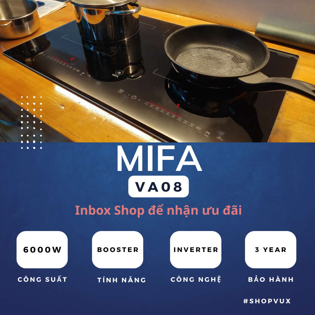Bếp từ đôi mifa va08 - công nghệ inverter nấu liu riu
